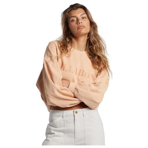 BILLABONG equipaggio di palmin kendal maglia di tuta, argilla cotta, s donna