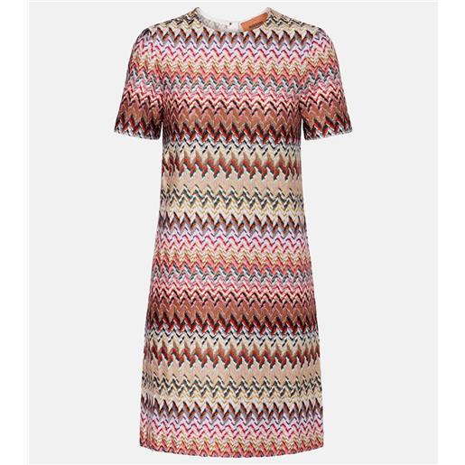 Missoni abito corto zig zag in lamã©