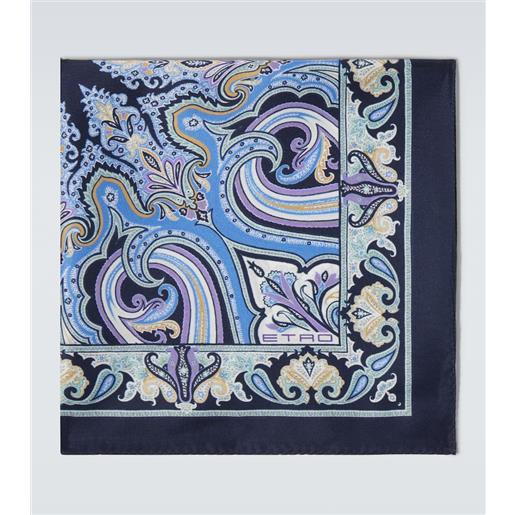 Etro fazzoletto da taschino in seta con stampa paisley