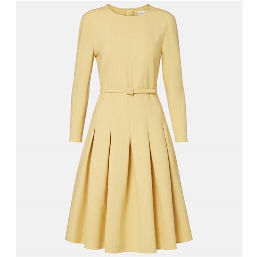 Oscar de la Renta abito midi in crãªpe a pieghe