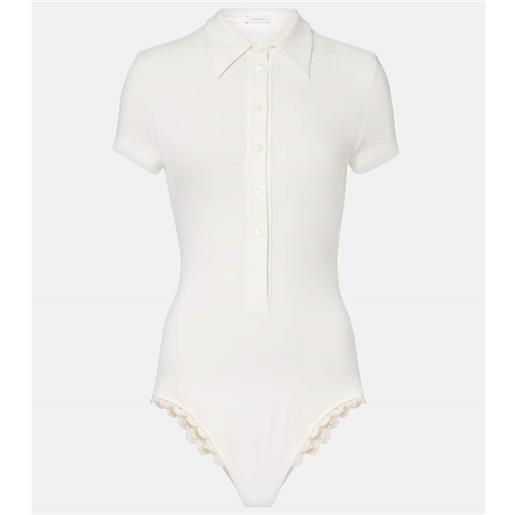 Magda Butrym body in misto cotone con crochet