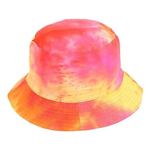Surkat - cappello a secchiello multicolore per pescatori - arancione - taglia unica