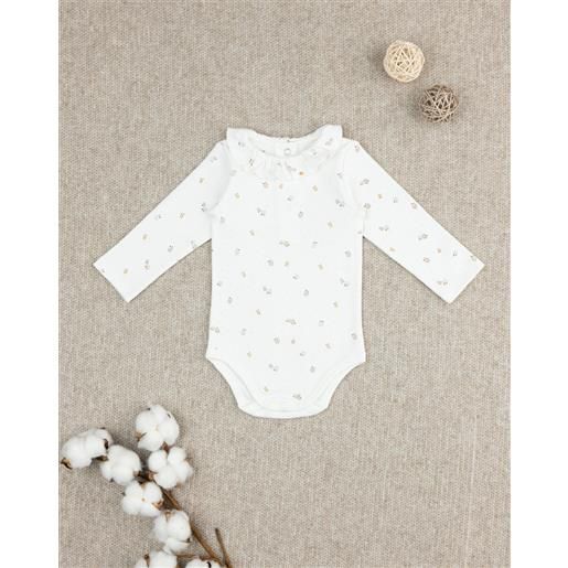 Prénatal body bimba bianco colletto a scialle