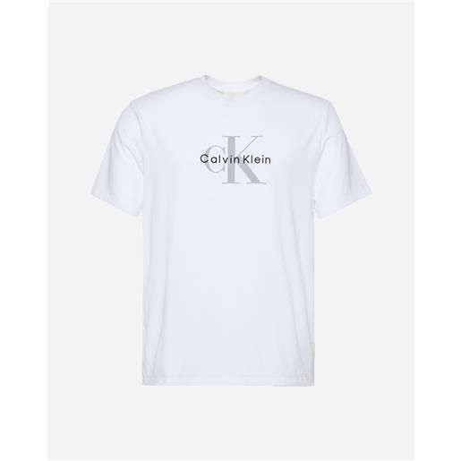 Calvin Klein Jeans monologo m - t-shirt - uomo - bianco