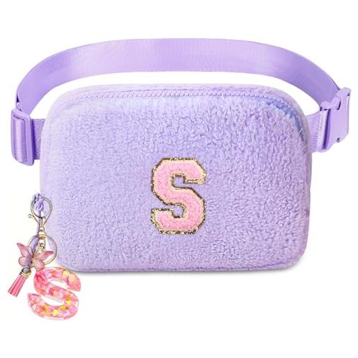 Kejea bbelt, marsupio a tracolla per ragazze e donne, età 8-12 anni, regalo di compleanno per adolescenti, piccolo marsupio alla moda per bambini, viola, 8.26 x 1.97 x 5.1 inches, s
