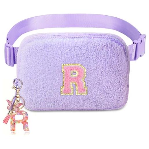 Kejea marsupio a tracolla per ragazze e donne - marsupio per ragazze età 8-12 adolescenti regali di compleanno piccoli marsupio alla moda per bambini, viola, r