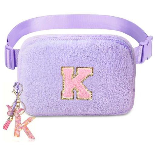Kejea marsupio a tracolla per ragazze e donne - marsupio per ragazze età 8-12 adolescenti regali di compleanno piccoli marsupio alla moda per bambini, viola, k