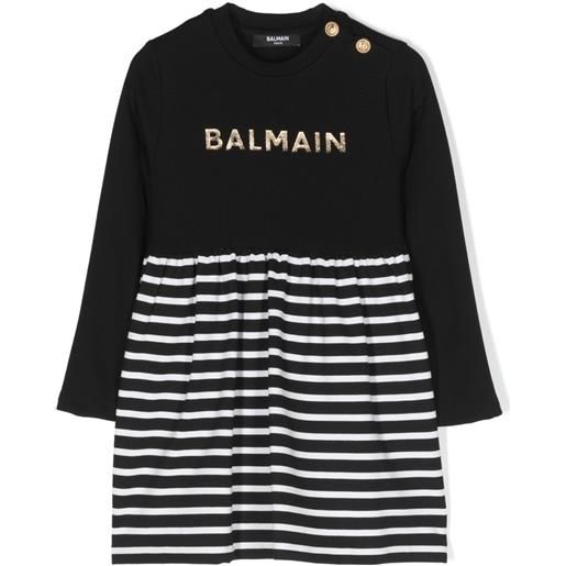 Balmain Kids abito con logo - nero