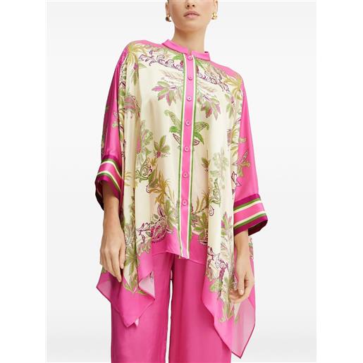 LUISA SPAGNOLI tunica con stampa paisley - rosa