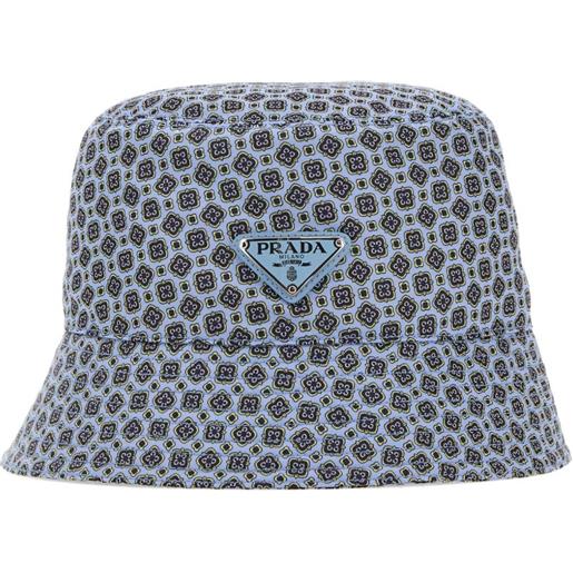 Prada cappello bucket con stampa - blu