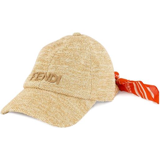 FENDI cappello da baseball con ricamo - toni neutri