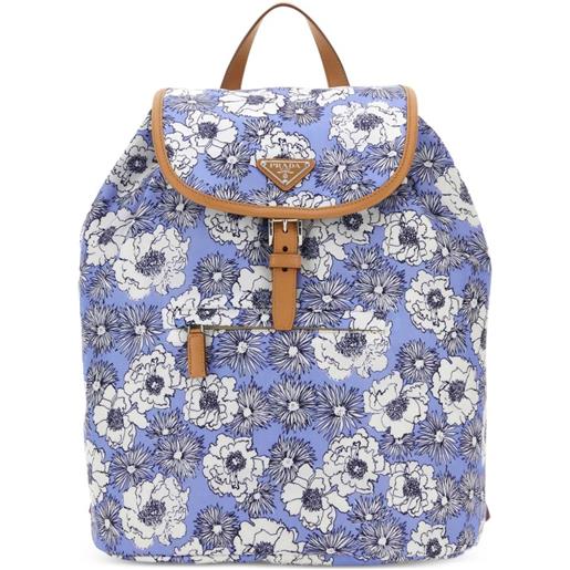 Prada zaino a fiori - blu