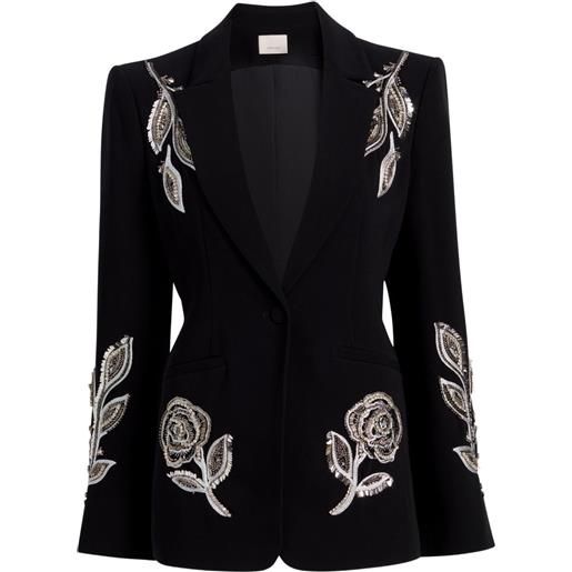 Cinq A Sept blazer con decorazione rosa - nero