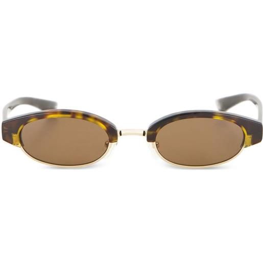 Alexander McQueen Eyewear occhiali da sole ovali - marrone
