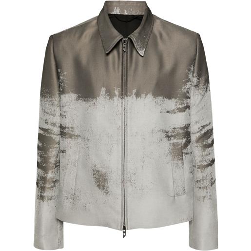 Diesel giacca j-pylon con stampa astratta - toni neutri