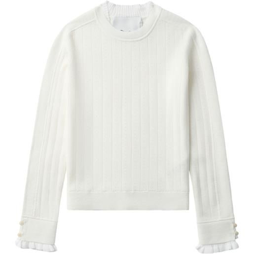 3.1 Phillip Lim maglione fluid a coste - bianco