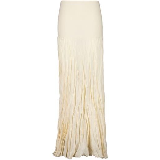 Johanna Ortiz gonna lunga plissettata - bianco