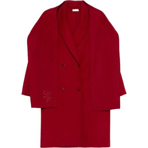 LIU JO cappotto doppiopetto con ricamo - rosso