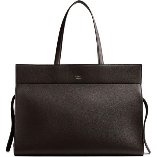 KHAITE borsa a spalla crosby con zip e manici - marrone