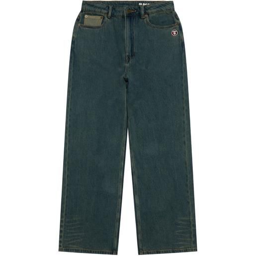 A BATHING APE® jeans con ricamo - blu