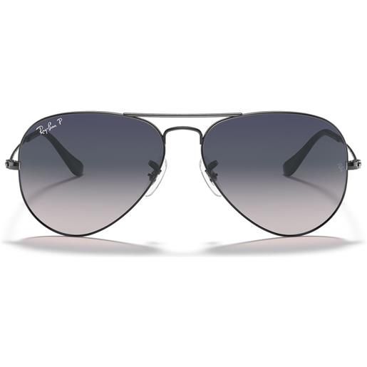 Ray-Ban occhiali da sole rb3025 004/78 aviator canna di fucile/grigio sfumato unisex polarizzati