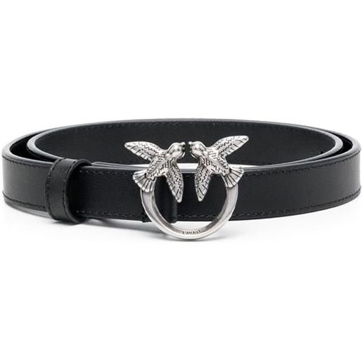 Pinko `love birds` thin leather belt