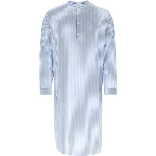 Prada camicia a righe in cotone - blu