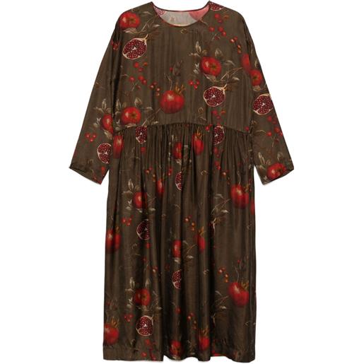 Uma Wang abito con stampa - marrone