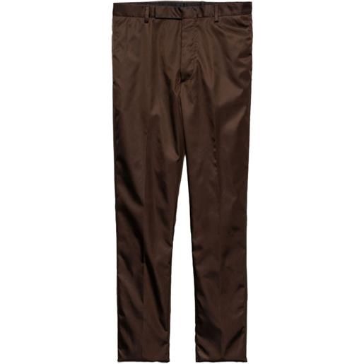 Prada pantaloni con chiusura nascosta - marrone