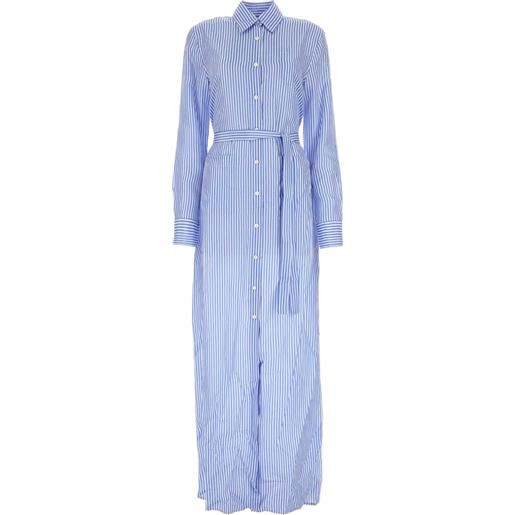 Prada chemisier lungo a righe - blu