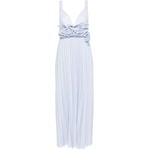 P.A.R.O.S.H. abito da sera con applicazione a fiori - blu