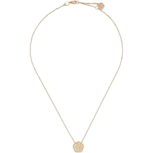 Delicata collana con fiore di Sakura: ramo floreale in argento sterling
