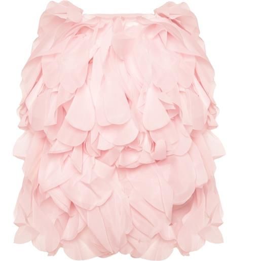 Lika mantella in organza con ruches - rosa