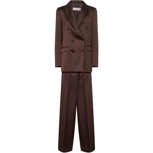 Blanca Vita completo doppiopetto con revers a lancia - marrone