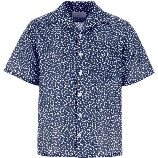 Prada camicia con stampa - blu