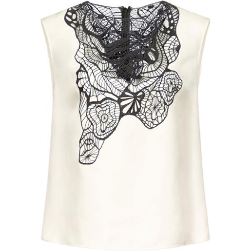 LouLou de Saison blusa smanicata - bianco