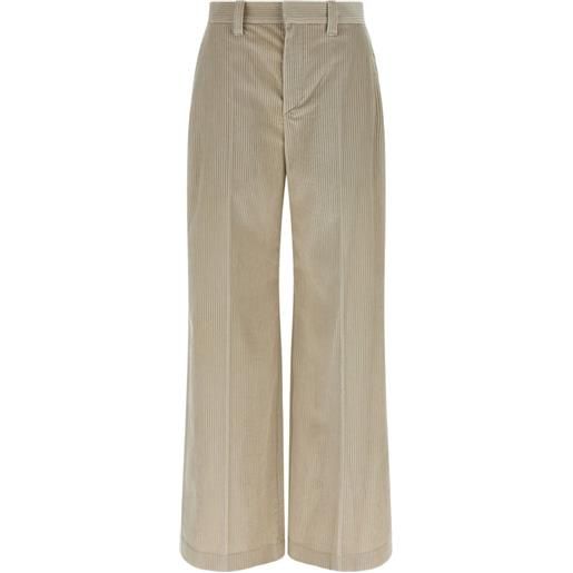 Brunello Cucinelli pantaloni a coste con pieghe - toni neutri