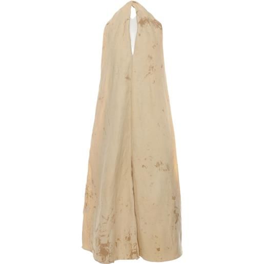 Uma Wang abito midi aloe con scollatura posteriore - toni neutri