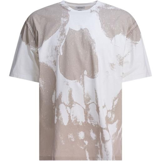 Alexander McQueen t-shirt in cotone con stampa skull - toni neutri