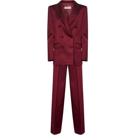 Blanca Vita completo doppiopetto con revers a lancia - rosso