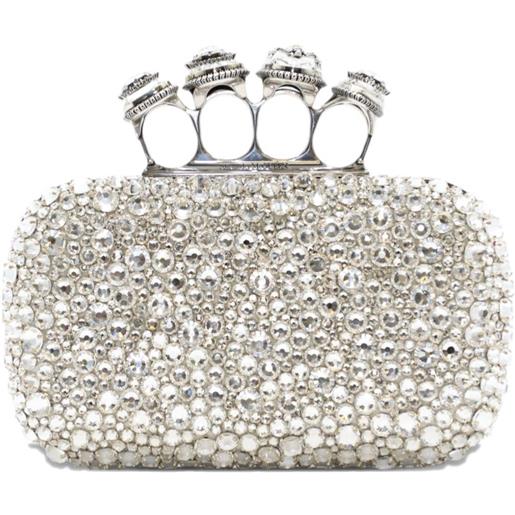 Alexander McQueen clutch spider knuckle - argento