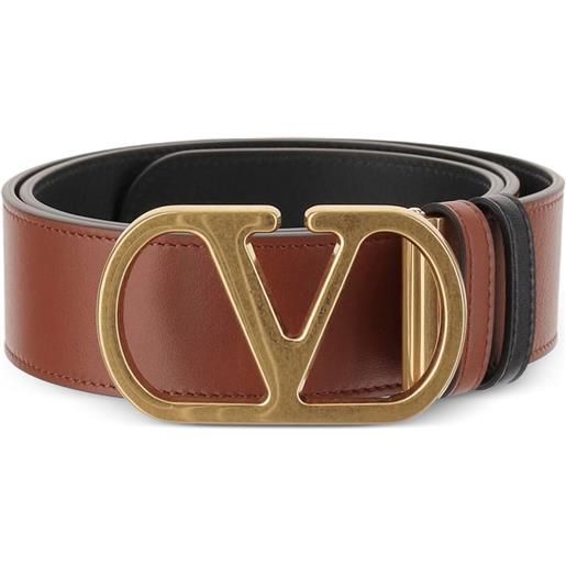 Valentino Garavani cintura vlogo signature reversibile in pelle - marrone