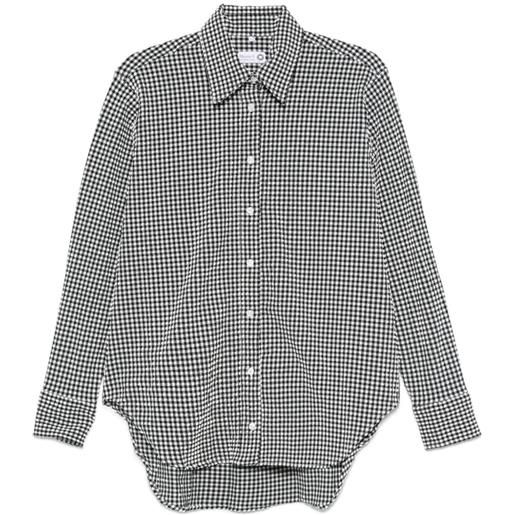 Hunza G camicia a quadretti - nero