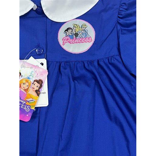 Disney grembiule scuola elementare blu bambina Disney ricamo principesse made in italy g203