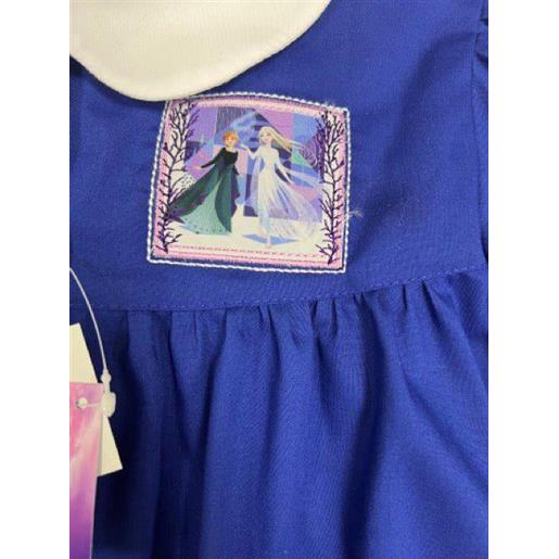 Disney grembiule scuola elementare blu bambina Disney ricamo frozen made in italy g202