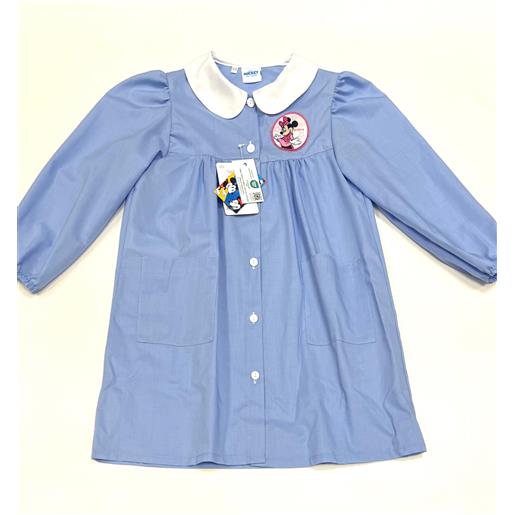 Disney grembiule scuola elementare celeste bambina Disney ricamo minnie made in italy g204