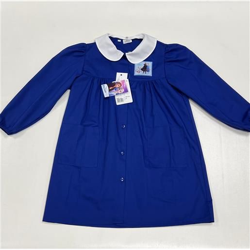 Disney grembiule scuola elementare blu bambina Disney ricamo frozen made in italy g202