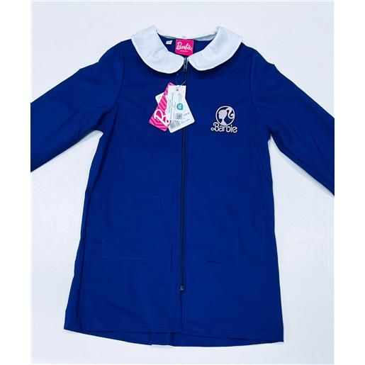 Disney grembiule scuola elementare blu bambina con zip Disney ricamo barbie made in italy g201
