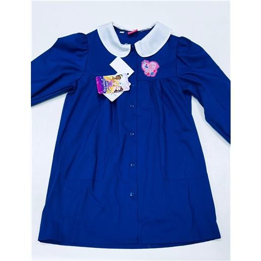 Disney grembiule scuola elementare blu bambina Disney ricamo principesse made in italy g203