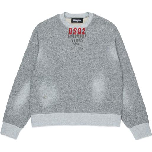 DSQUARED2 KIDS felpa leggera in cotone - grigio